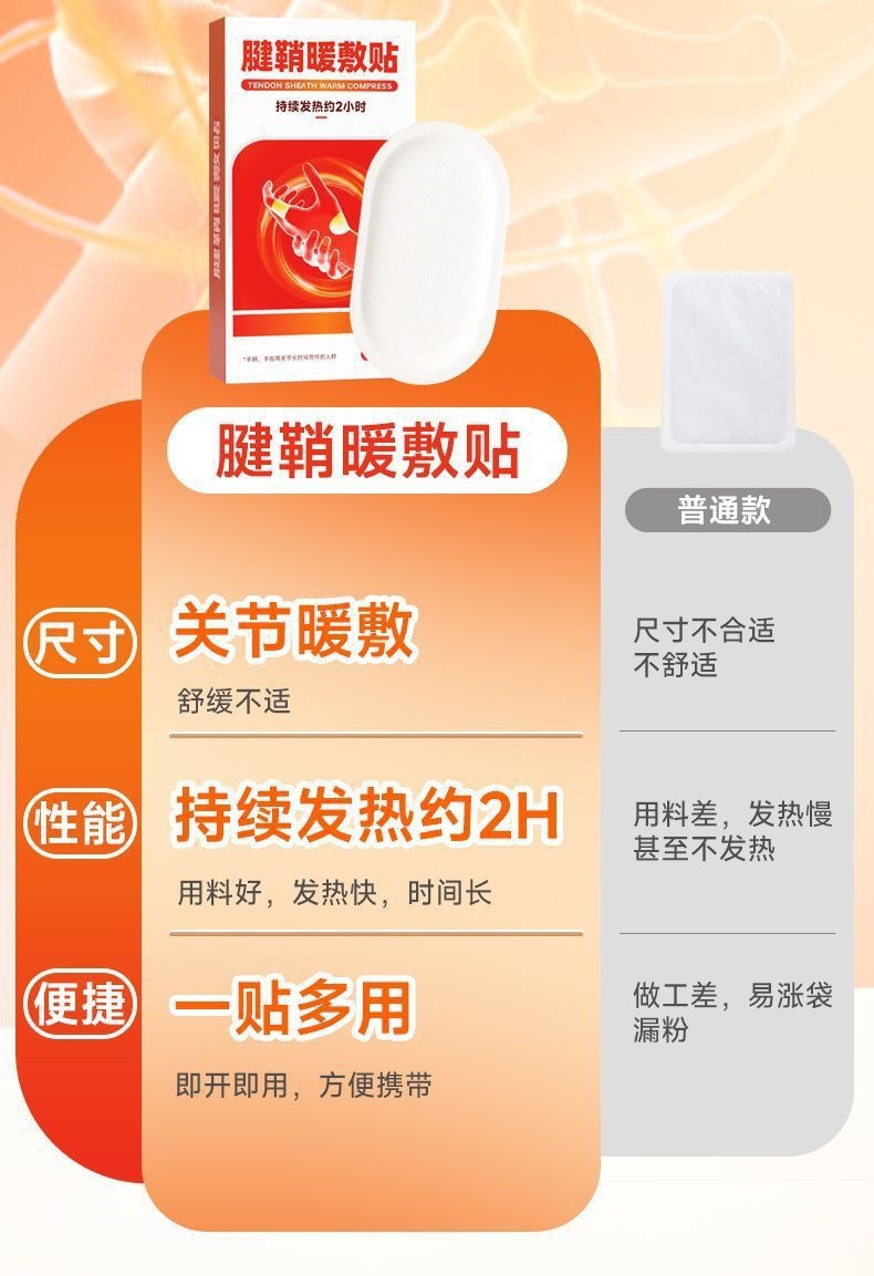 Finger Tendon Sheath Warming Patch Moxibustion Style Topical Herbal Sticker for Hand Joint Comfort in use