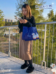 加大號可愛鴨手提袋包裝袋加厚服裝袋塑料袋禮品袋服裝店用包裝袋