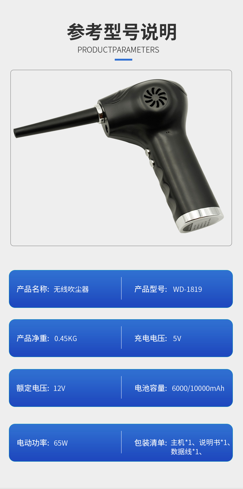 Cross-Border New Product Portable Dust Blower Multi-Functional Dust Remover Car Dust Blower Wireless Electric Outdoor Blower