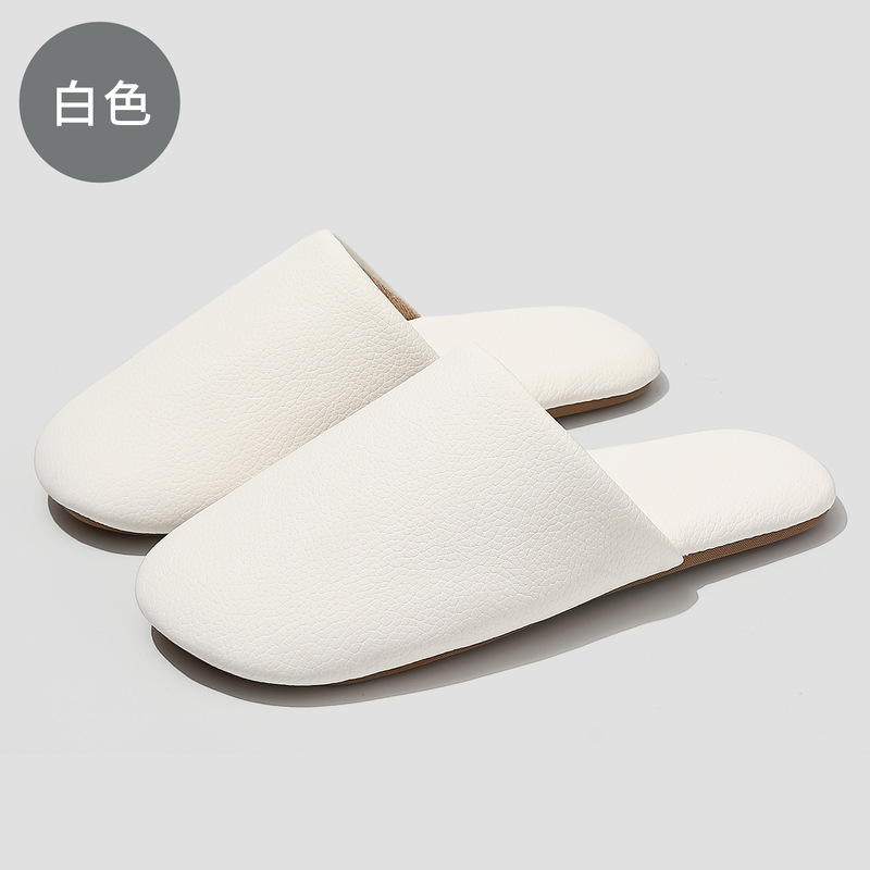 pu棉拖鞋女秋冬季日式室内家居软底防滑毛绒保暖家用棉拖男冬批发|undefined