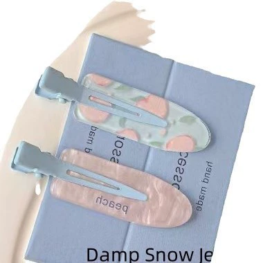 [Южнокорейская девочка разноцветные акриловые заколки для волос с закруглениями передние пряди боковые челки украшения для умывания и макияжа]