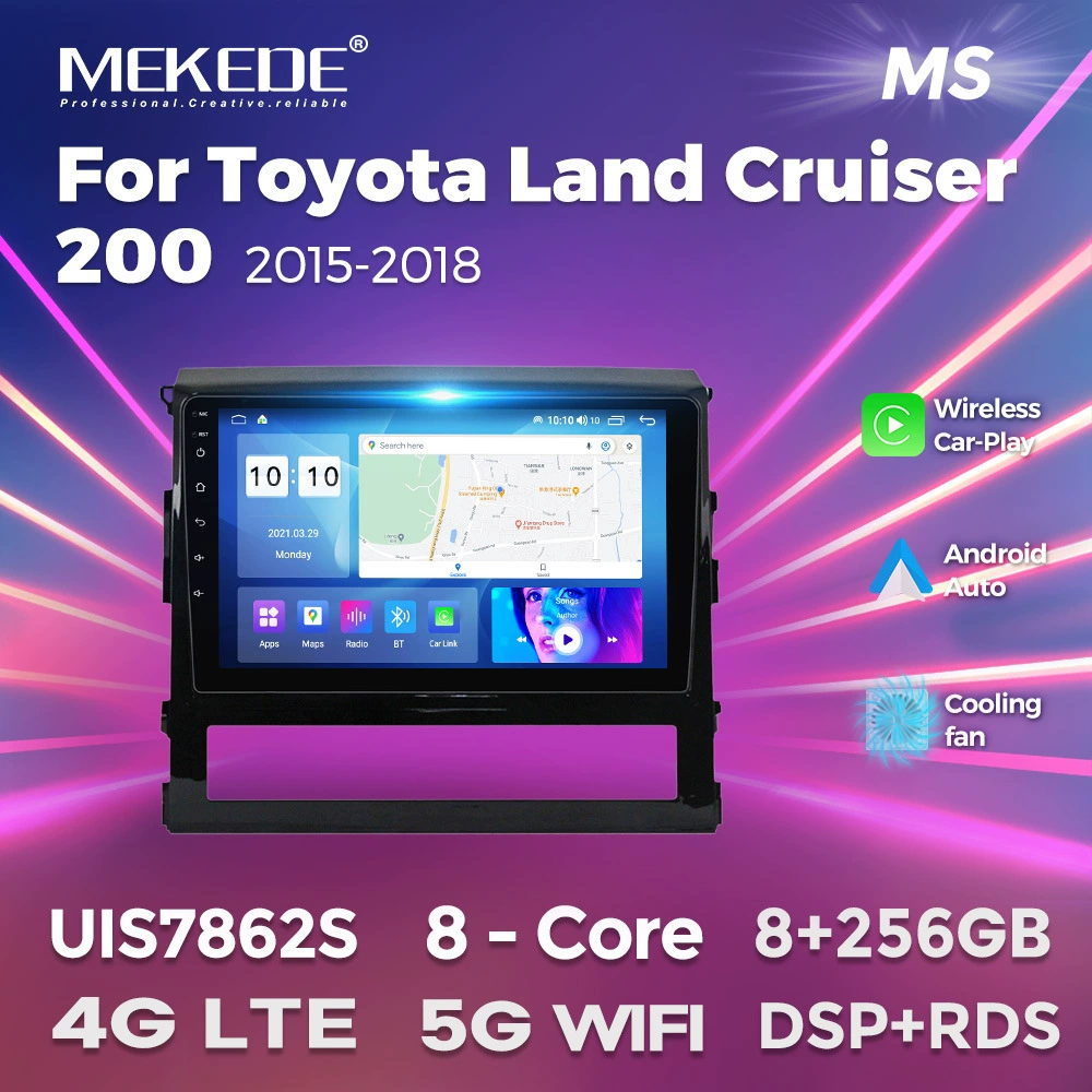 Подходит для Toyota Land Cruiser 200 15-18 Android Central Control Navigation CarPlay
