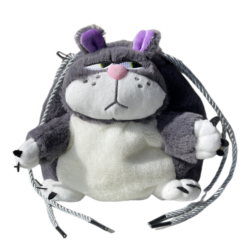 Pequeño Libro Rojo Lucifer gato muñeca bolsa de mensajero bolsa de cordón de La felpa bolsa de hombro divertido gato bolsa de cordón