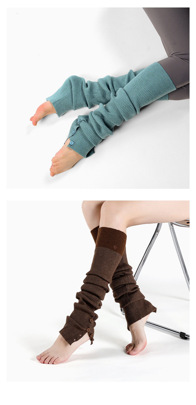 Professionelle Yoga-Socken, Overknee-Strümpfe, verlängerte Beinlinge für Damen, Damenstrümpfe_voghion.com