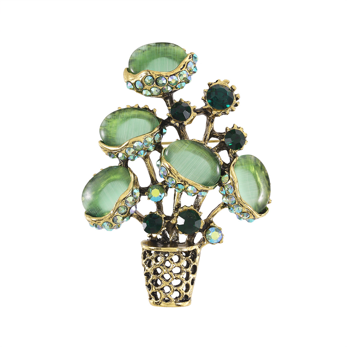 2024 nuevo día de la madre venta caliente broche de ópalo mujer con incrustaciones de diamantes de imitación broche accesorios de ropa joyería image 39