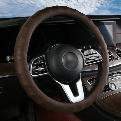 Steering wheel cover Car Steering Wheel Cover for - brown-38cm
