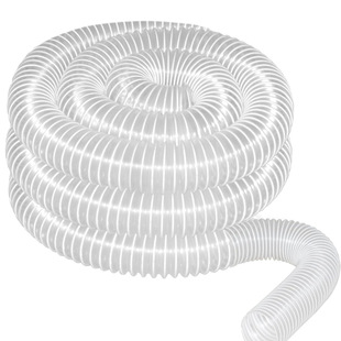 Woodworking Machinery Universal Dust Collection Bag Vacuum Hose Steel Wire Skeleton Polyurethane Air Duct Pvc Transparent Corrugated Soft Pu