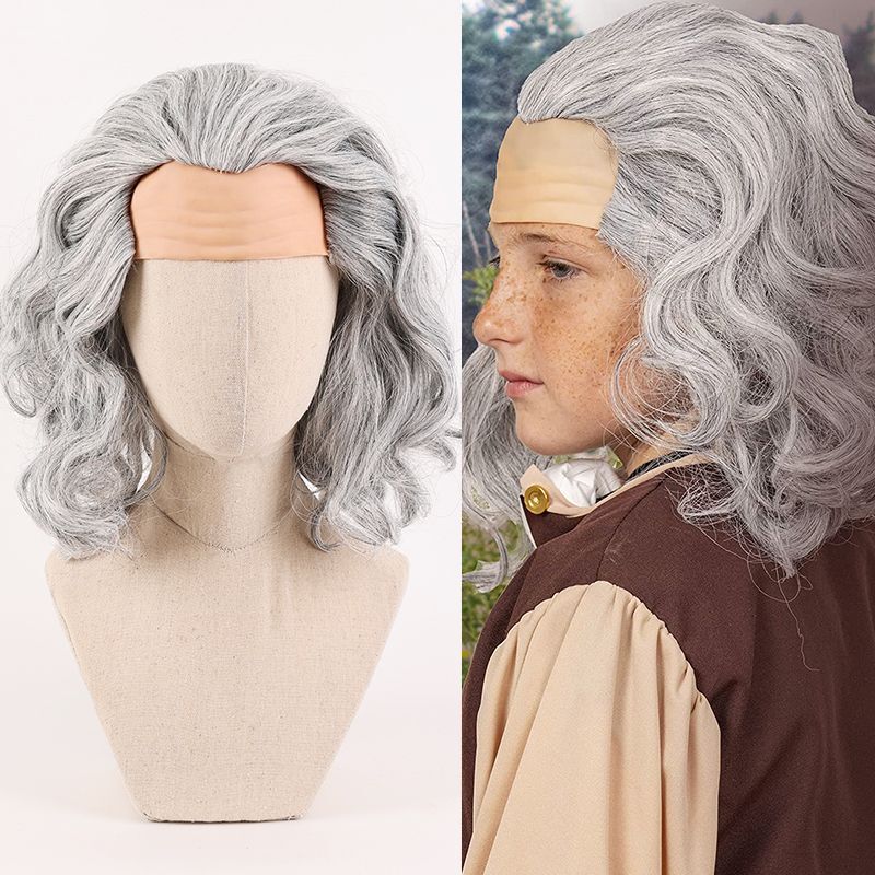 Old Professor crazy wig scientists create inventor physicist Einstein wig