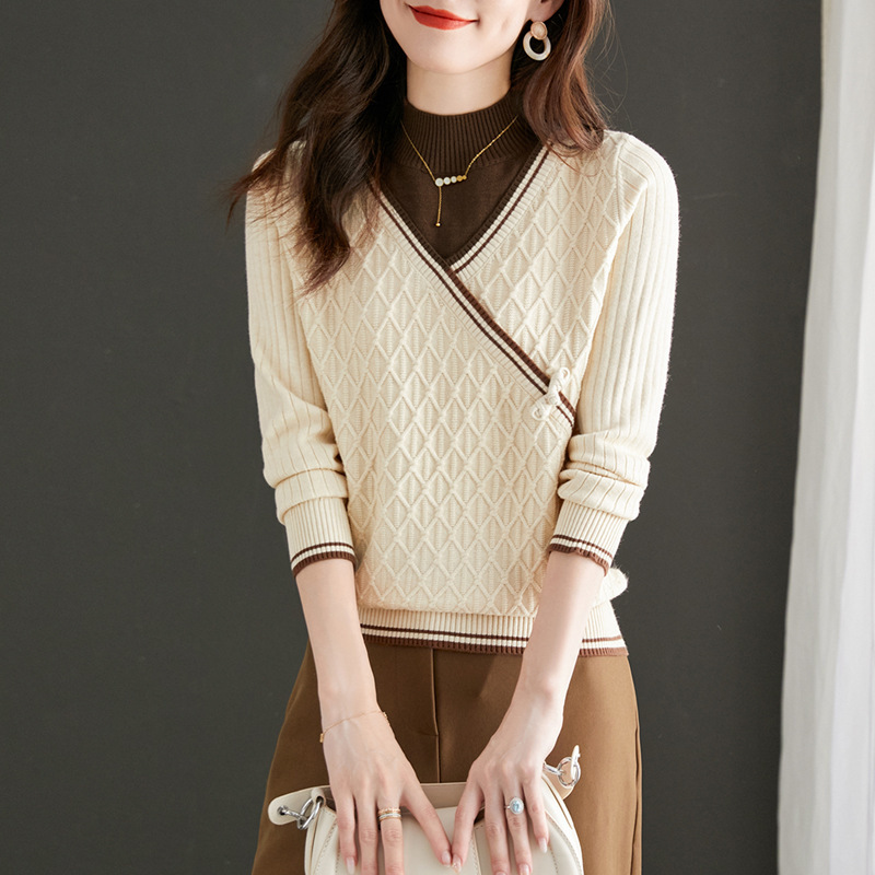 E6081 1060K ÁO LEN NỮ TAIRYA ÁO LEN DÀI TAY CẢ BỘ 2 MÓN MÙA XUÂN THU ĐÔNG PHỤC CỔ CỔ ĐIỂN THỜI TRANG NỮ G03 SẢN PHẨM MỚI