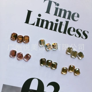 美甲超闪8*10长方八角平底钻 幻彩K9高品钻镜面指甲DIY饰品批发