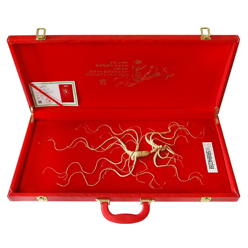 60-size Changbai Mountain Wild Ginseng Gift Box, 20-year-old Jilin Ginseng Gift Set, Northeast Specialty Forest-Grown Ginseng Gift Box