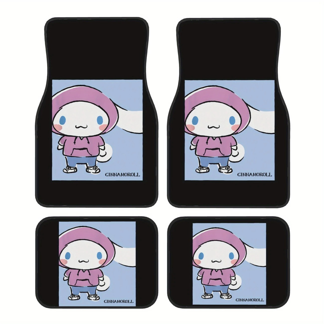 Cross-Border Sanrio Car Floor Mats for Main and Passenger Seats, Front and Rear Floor Mats, Amazon Temu Dropshipping Cartoon Foot Mats