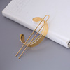 Fashionable metal glossy Chinese hairpin, hairgrip, European style, simple and elegant design