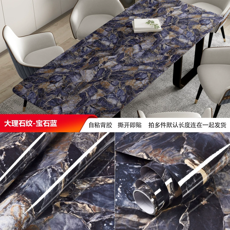 Self-adhesive Marble Vinyl Sticker Roll, Waterproof & Heat‑Resistant, Widths 40–120 cm