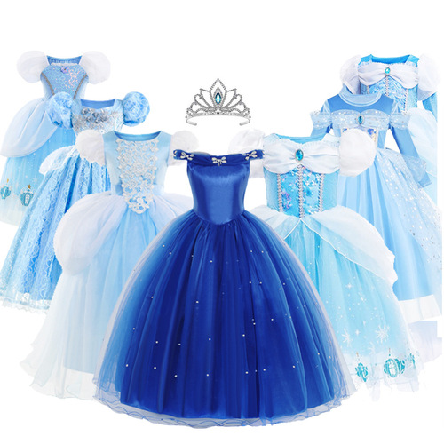 Halloween children's Cinderella costume summer dress for girls Cinderella princess dress Halloween performance costume