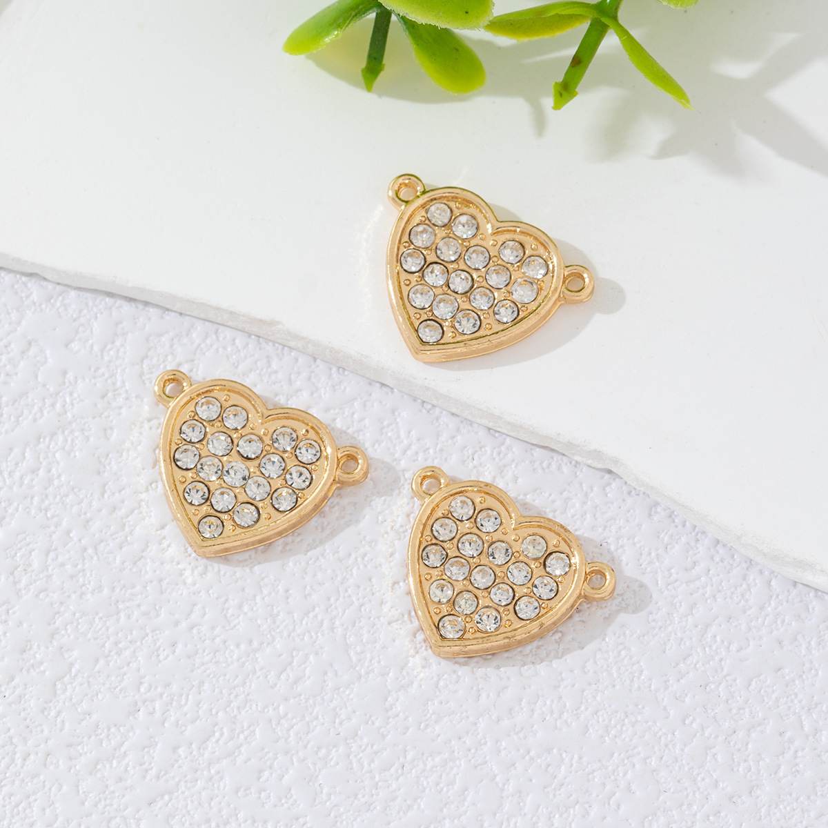 Doble colgante diamante hueco aleación amor colgante bead diy accesorios pulseras collares pendientes accesorios image 3