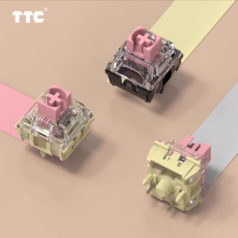 TTC Gold Powder V2-yellow bottom customized new gaming shaft new rebound powerful DIY hot-swappable switch