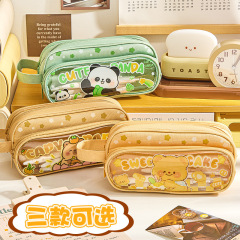 カピバラ鉛筆バッグ文具バッグ 2025 新しい小学生特別な大容量高価値子供用多機能バッグ