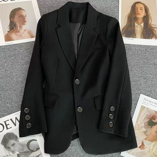 Black Suit High-End Jacket for Women Autumn New Korean Style Loose Silhouette Casual Suit Internet Celebrity