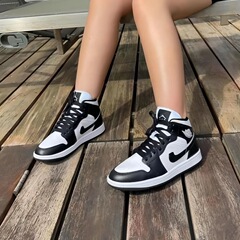 莆田シューズ純正2025年新作AJ1パンダメンズシューズレディースシューズ厚底スニーカーシューズ夏用スポーツシューズスリッパ