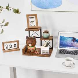 新款三层收纳书桌小物件阳台小花架床头柜厨房收纳置物架现代简约