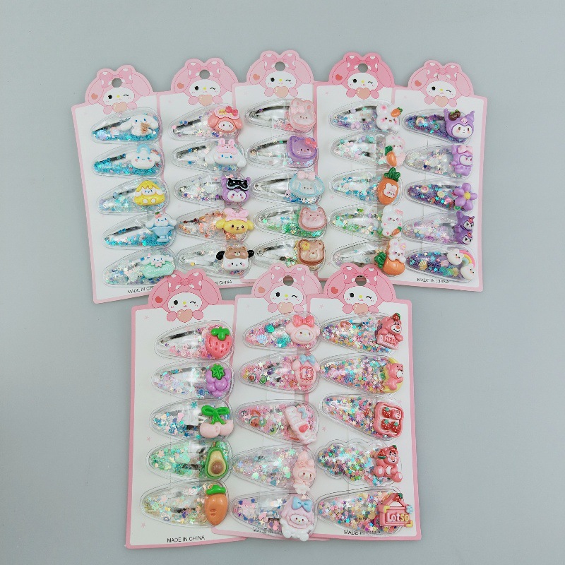 Niños Sanliogou flujo clips sofá niñas Kulomi no lastimar el cabello frangeas rotas clips de cabello niñas dulces