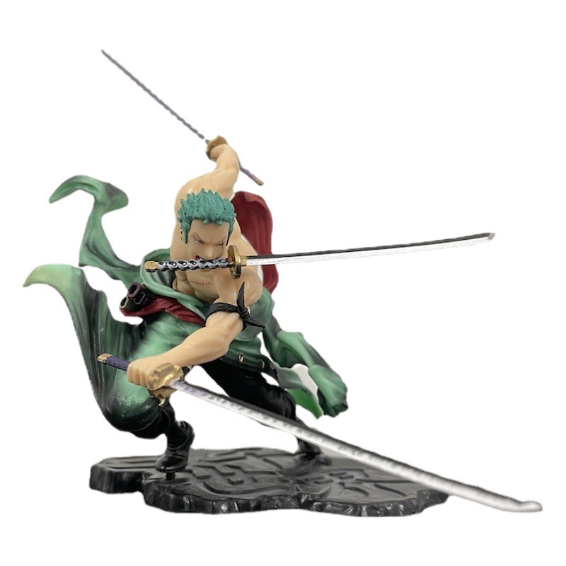 Una pieza tres mil mundo Sauron Asura tres cuchillo flujo pequeño tamaño mini hecho a mano modelo chasis decoración de escritorio