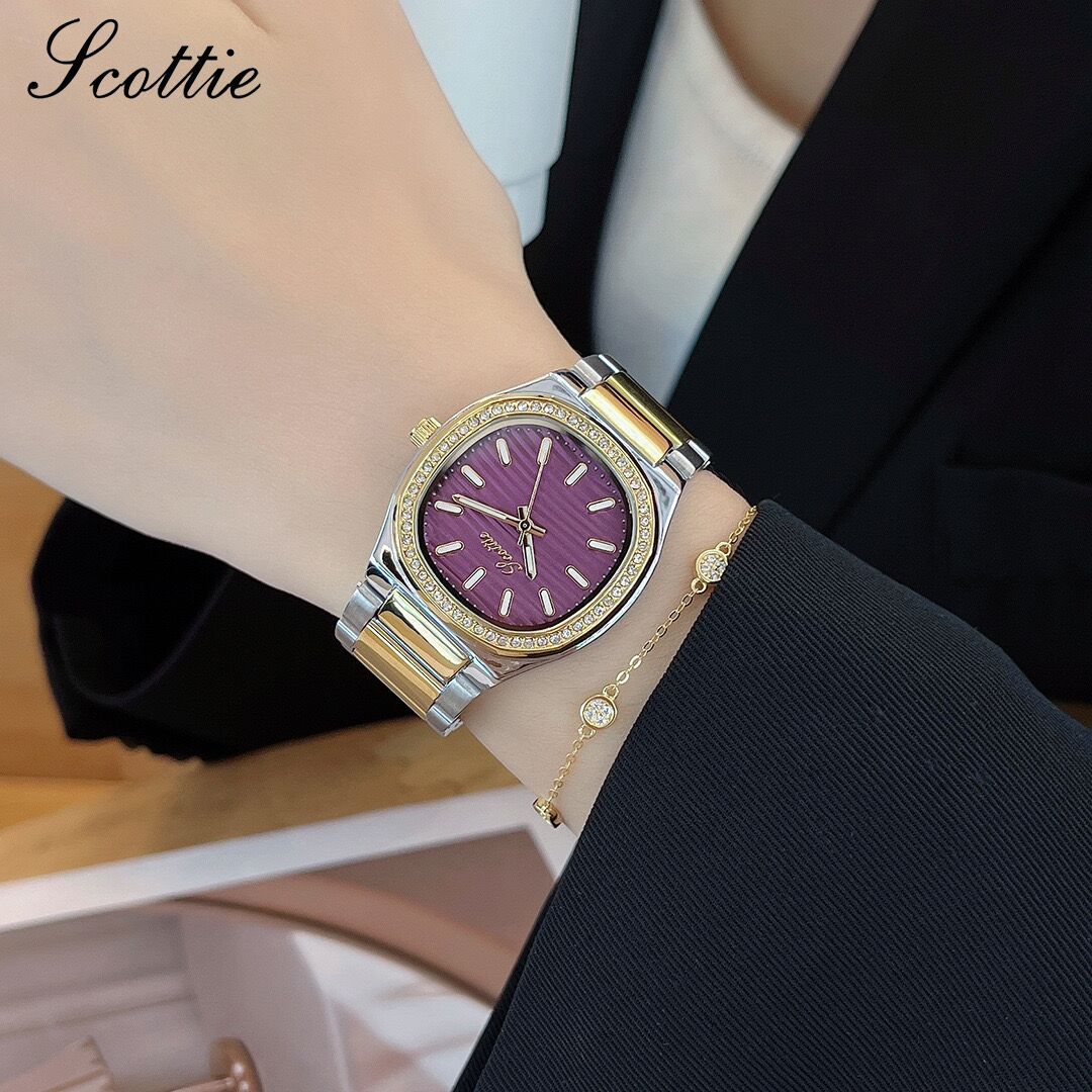 Shi Gaudi scottie9696 New Steel Belt Women's Watch Cross-border Foreign Trade Watch Ladies Live Watch