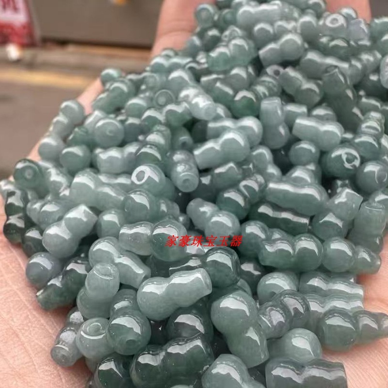 翡翠A商品藍水瓢箪油青小瓢箪卸売りdiy玉アクセサリー散珠部品|undefined