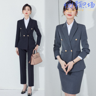 Black Dress Suit suit Women's Professional Wear Spring 2024 New Interview Advanced Sense Small Suit Jacket
