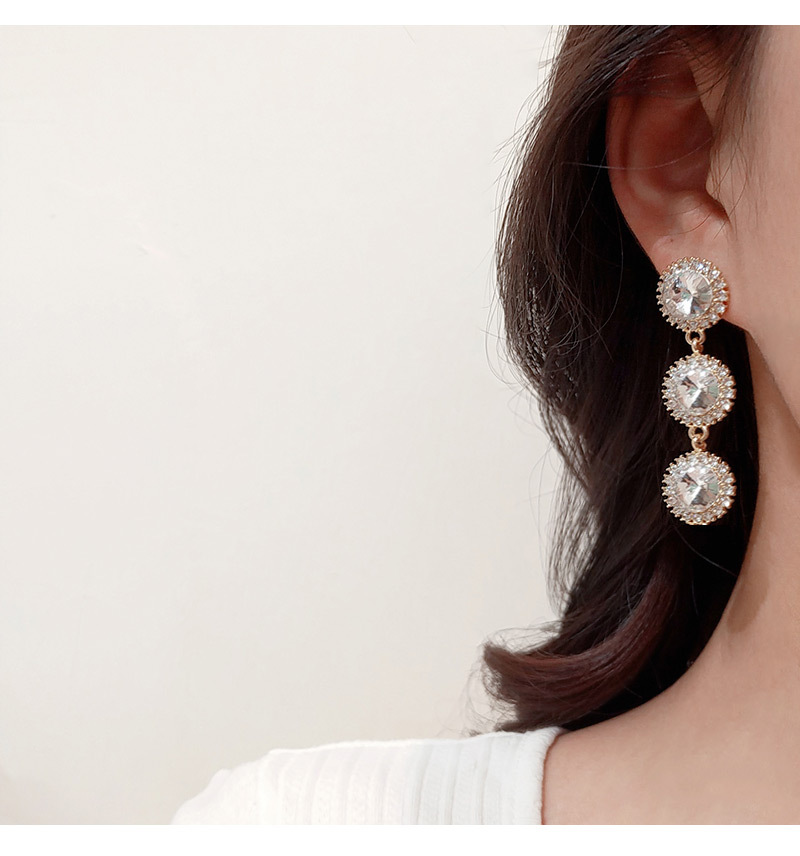 Korean Pearl Geometric Tassel Earrings Wholesale Nihaojewelry display picture 2