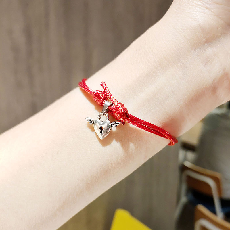 Simple Style Heart Alloy Plating No Inlaid Couple Bracelets display picture 1