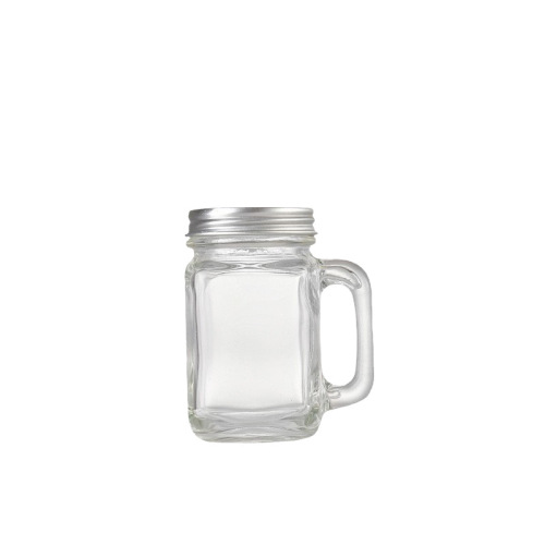 Bottle Mini Glass Cup Concentrated Jam Pouch Jar Cup Nut Mason Jar Handle Cups