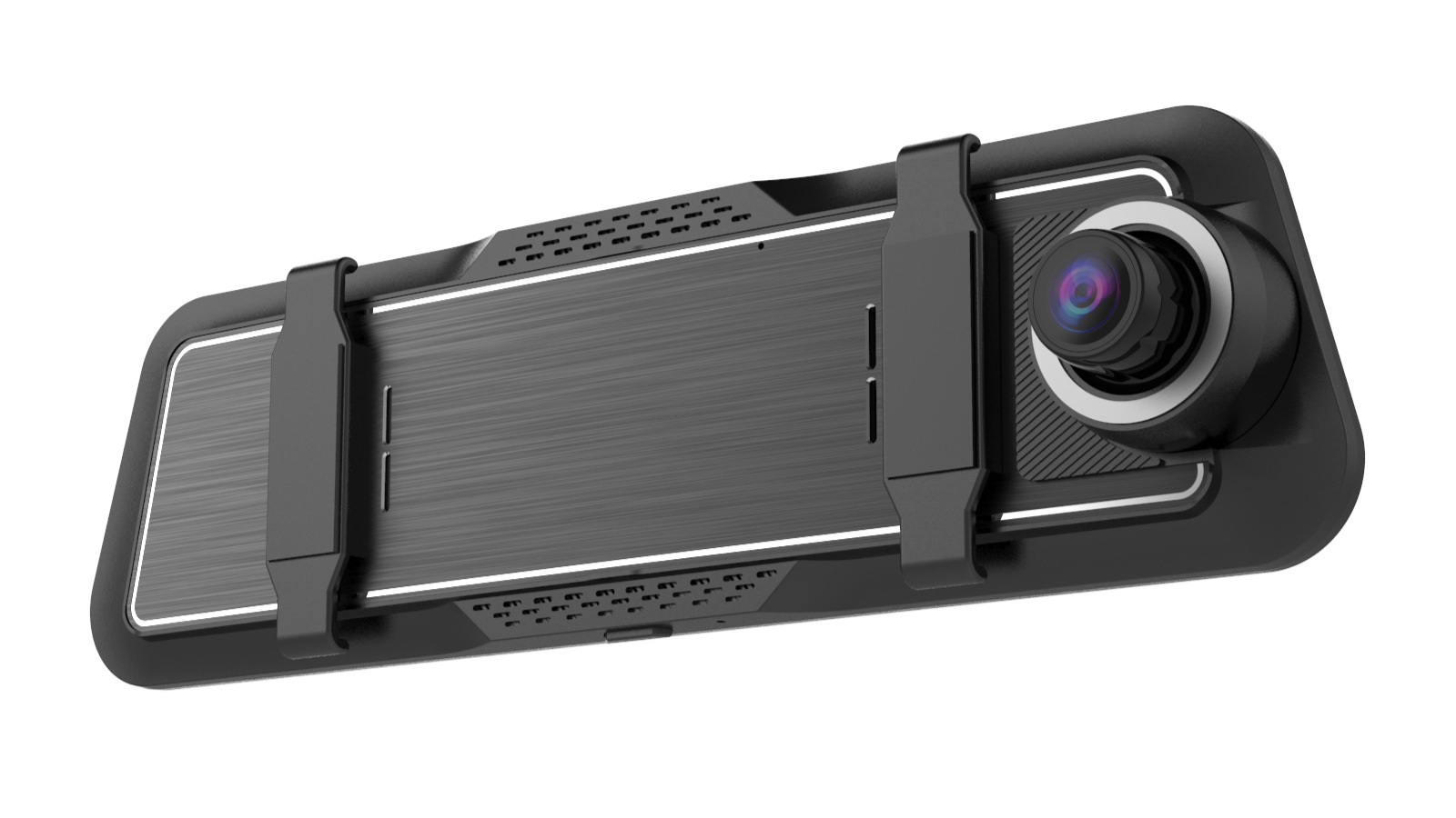 Dual-lens 10inch full-screen carplay night vision metal casing streaming rearview mirror dashcam