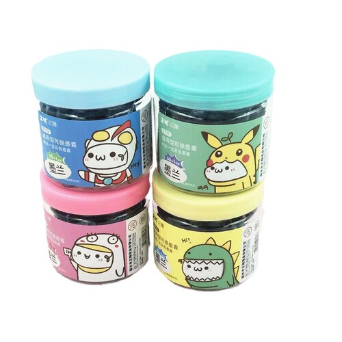 Factory wholesale steel pen cases for students, blue replaceable ink, creative cartoon stationery supplies, prizes and gifts