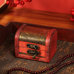 European handmade vintage wooden crafts box creative handmade jewelry storage box photography props small box