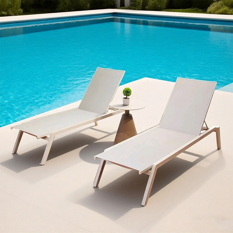 Silla de playa al aire libre balcón al aire libre villa junto a la piscina silla de playa plegable portátil silla de patio europea