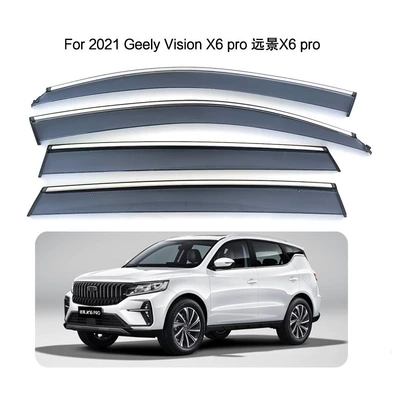 Dedicated to Geely Vision Rain shield - 2021-vision-x6pro-pc-with-stainless-steel-bright-strip