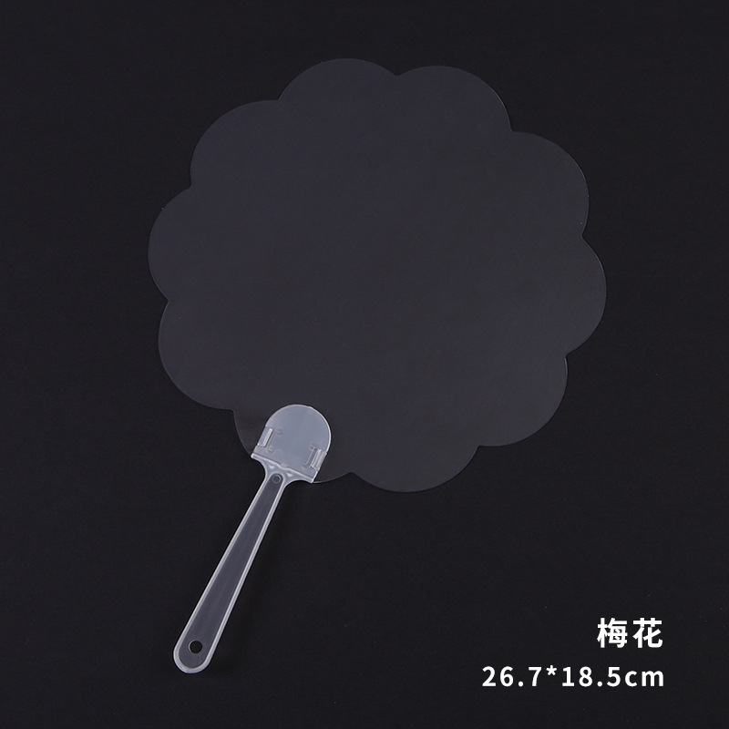 Diy pintura hecha a mano pegatinas de tarjeta mini ventilador transparente mini muñeca en blanco para niños pequeños ventiladores jardín de infantes