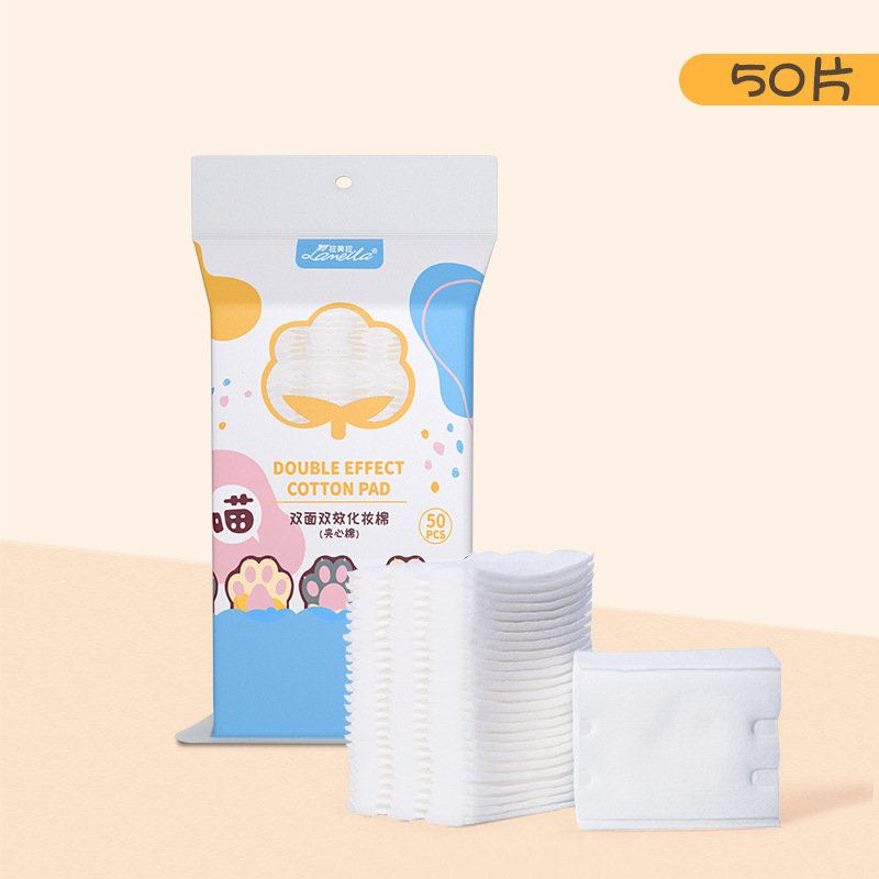 Almohadillas de algodón tipo sándwich LMLTOP Xinjiang, 222 unidades, de doble cara, de doble efecto para la aplicación de maquillaje, ahorran agua, desmaquillantes, cxt002