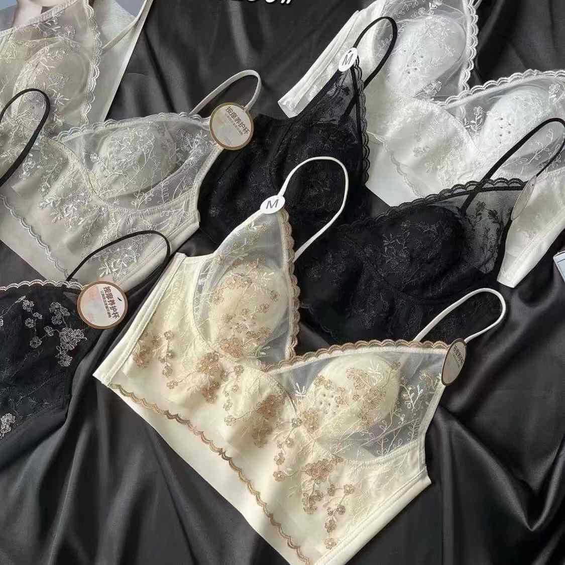 Venta directa de fábrica Comercio electrónico transfronterizo Sudeste de Asia Vietnam Tailandia Ladies Sin costuras Lace Conejo Ear Cup Recolección de sujetador lateral