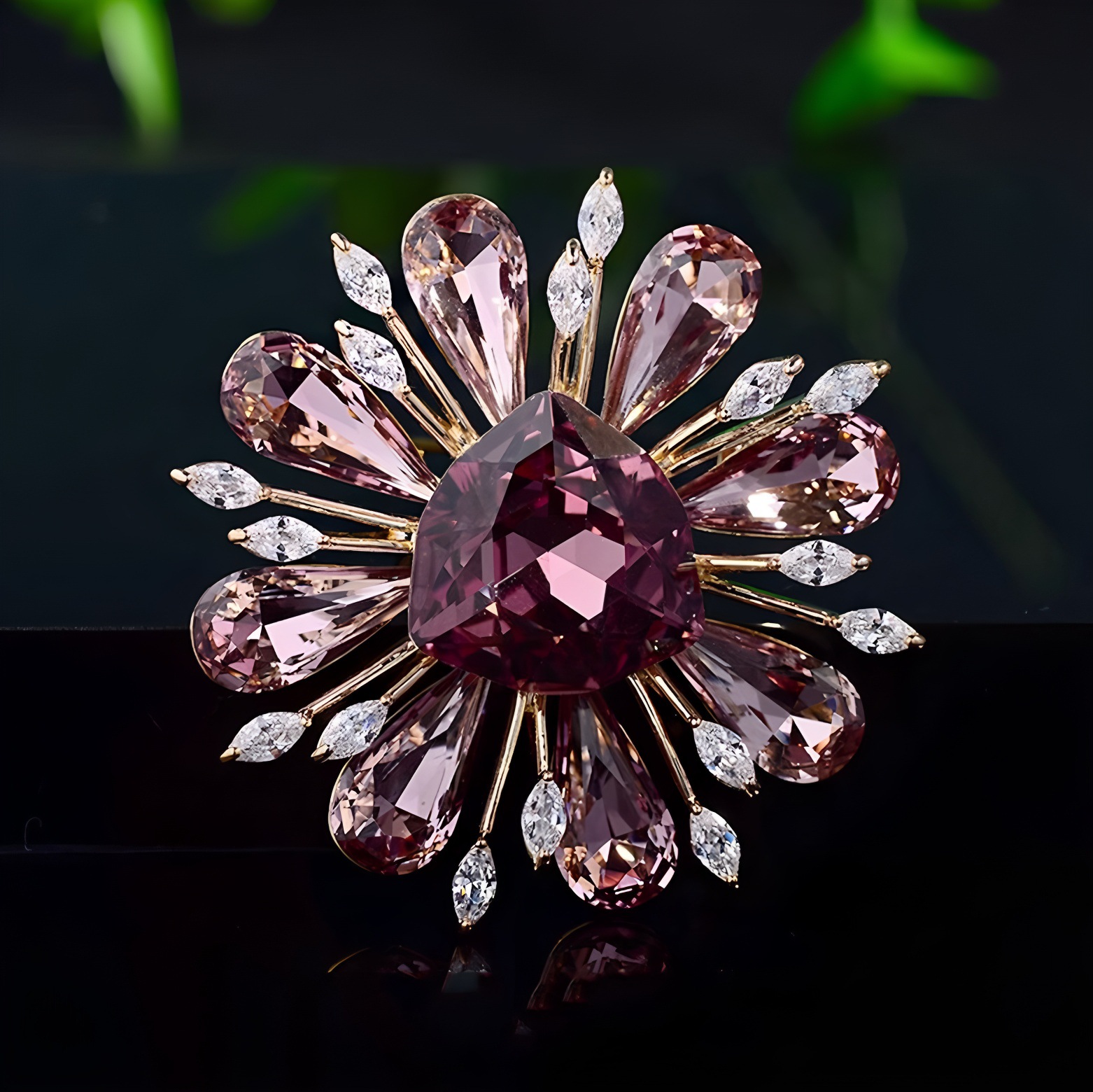 Luxurious Sunflower Brooch, High-End Versatile Fashion Rhinestone-Encrusted Brooch with a Unique Design, Niche Pin Accessory for Women