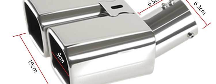 Suitable for factory direct sales Alfa square mouth tail mouth modification Alpha stainless steel car tail throat exhaust pipe
