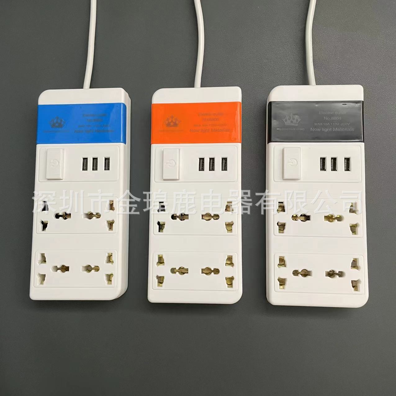菲律宾插座缅甸老挝越南柬埔寨插排电源usb插板带线美规式墨西哥