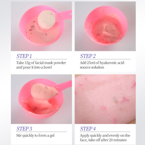 Cross-border Rose Petal Crystal Jelly Mask Powder Sample Box