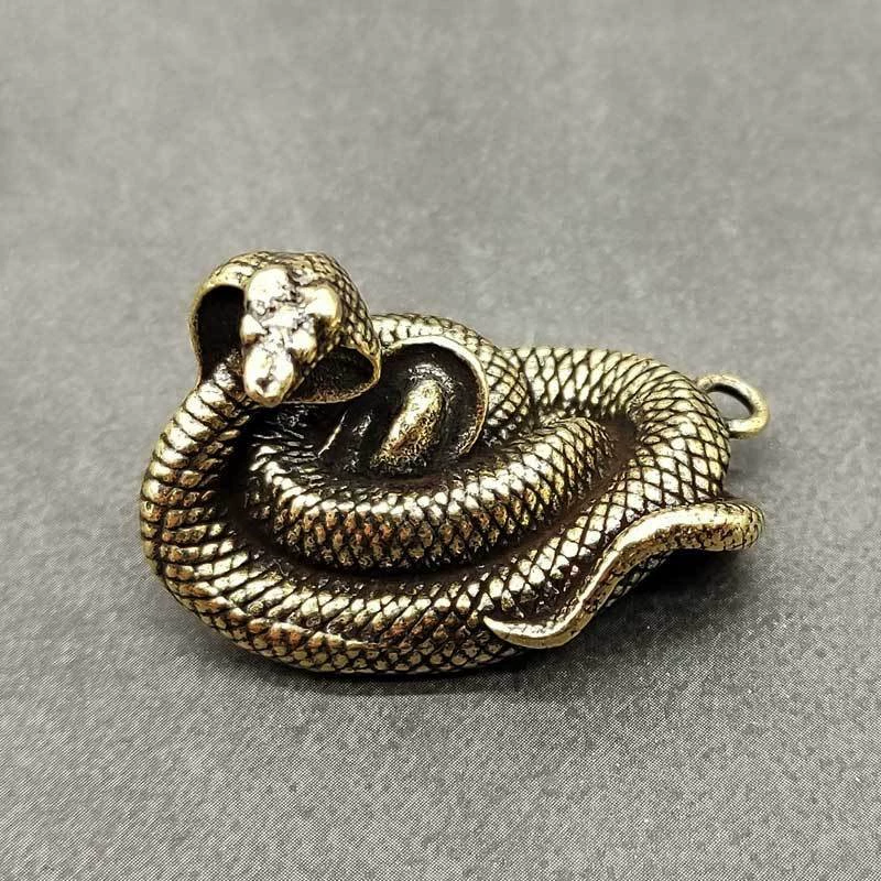 3D brass keychain pendant, Chinese zodiac charms, antique finish, wearable charm