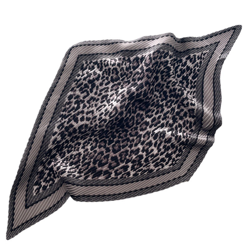 Leopard printed scarves, wrinkled square scarves, camellia fashion scarves, women's new style temperament scarves,_voghion.com