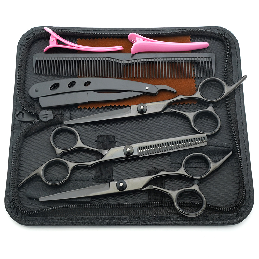 Estilista profesional, tijeras de corte de pelo, corte de pelo, corte de pelo, corte de pelo, corte de dientes fino, juego de corte de belleza con flequillo especial para peluquero