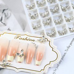 Nail Art Butterfly Charm Glitter Super Bright Fashion Butterfly Knot Gold Gentle Luxury Versatile Nail Accessories Wholesale