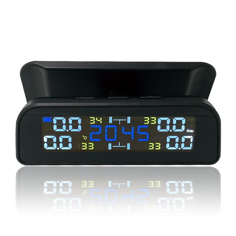 External Car Solar Wireless Tire Pressure Monitoring System with Built-In Real Voice Car High-Precision Tire Pressure T12
